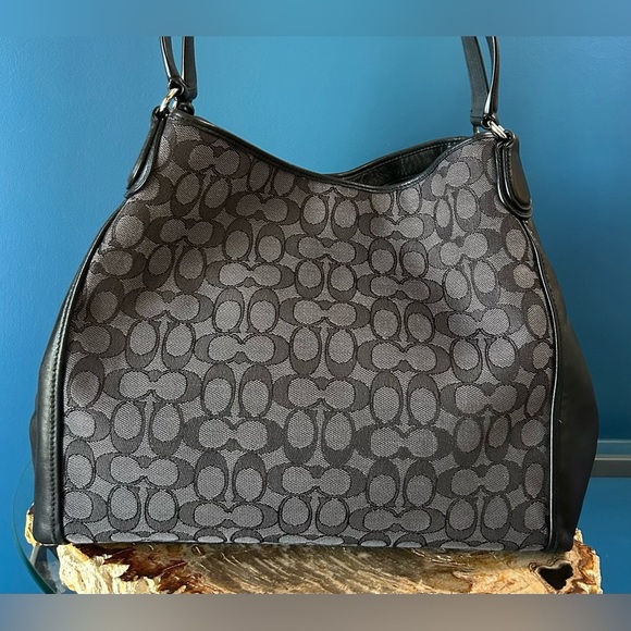 Coach Edie Signature Jacquard Hobo Shoulder Bag 33523 EUC - Picture 11 of 17